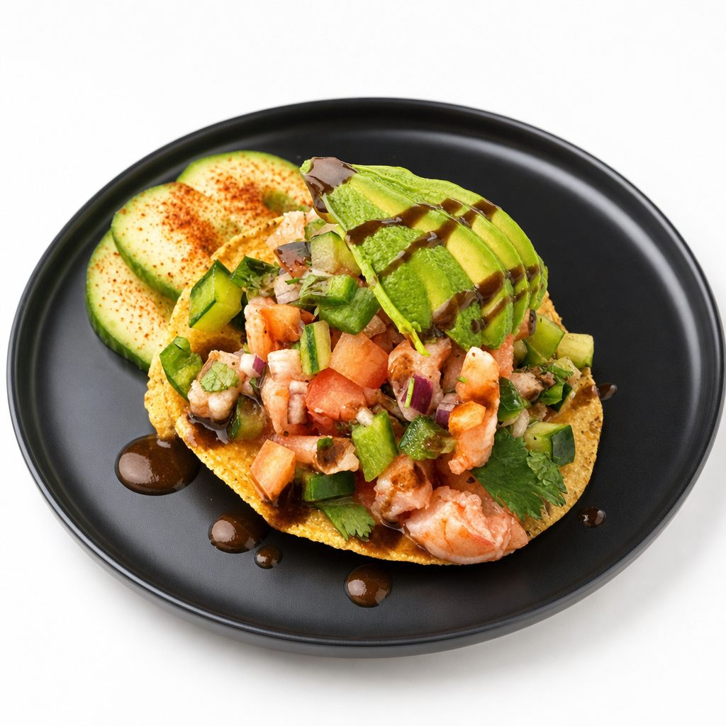 Shrimp Tostado.