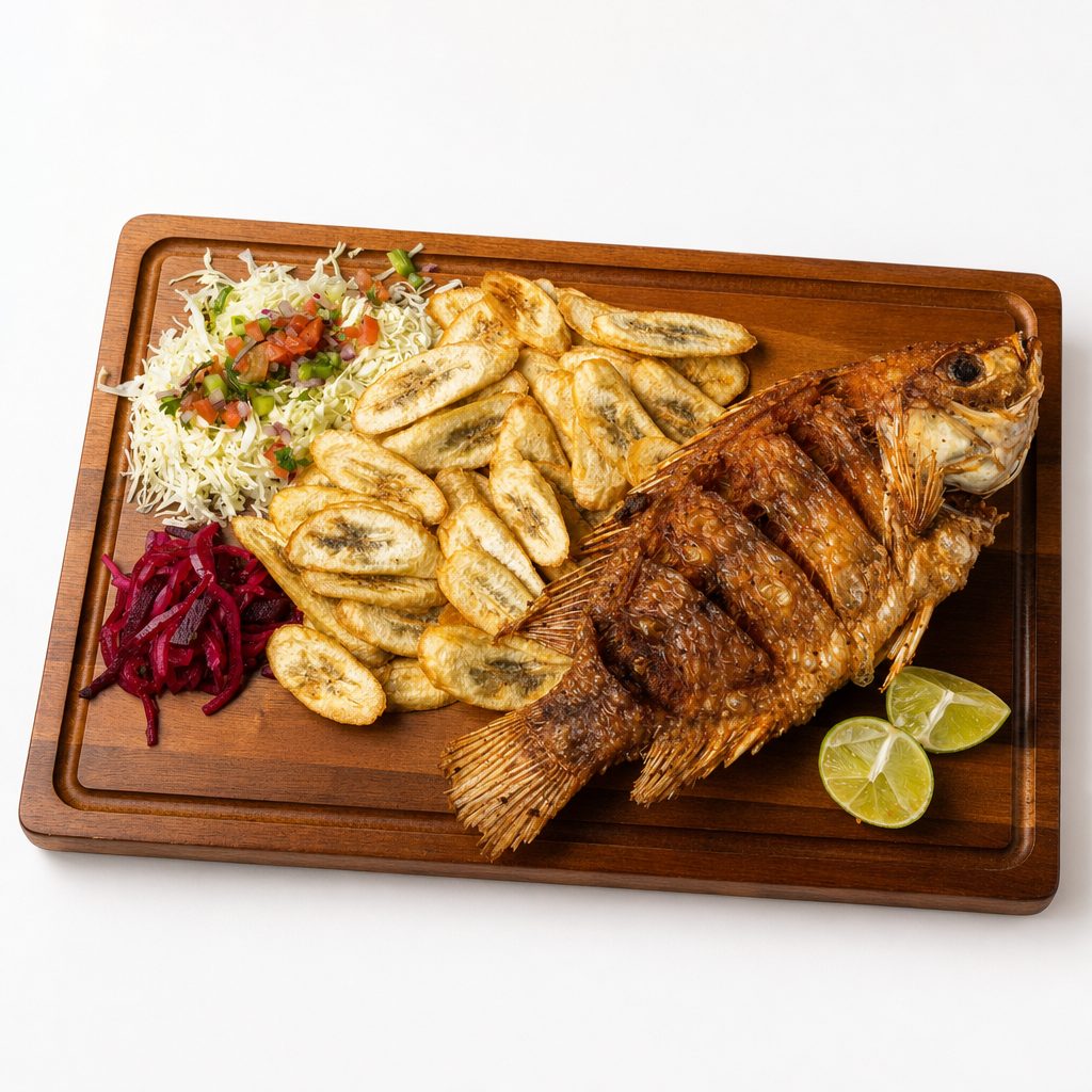Whole Tilapia Fried Fish.