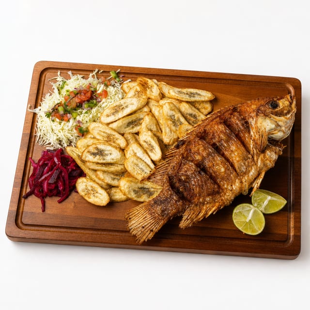 Whole Tilapia Fried Fish.