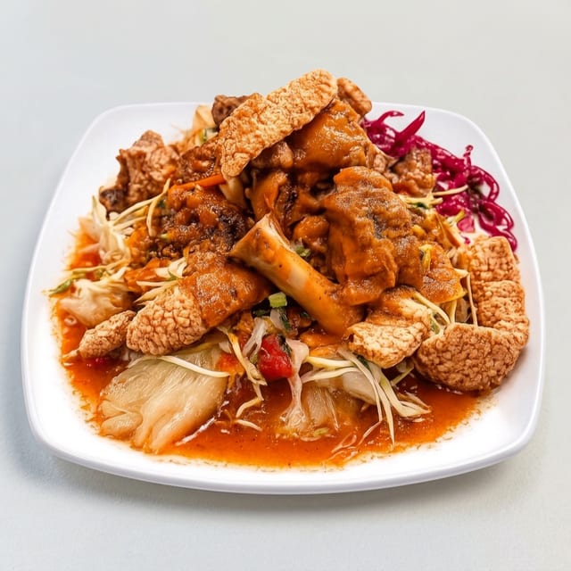 Yuca Con Chicharron.