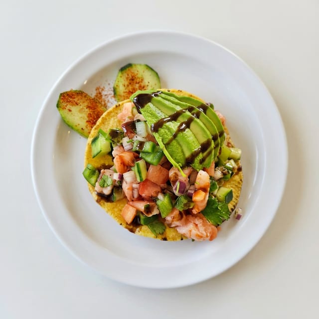 Shrimp Tostada.